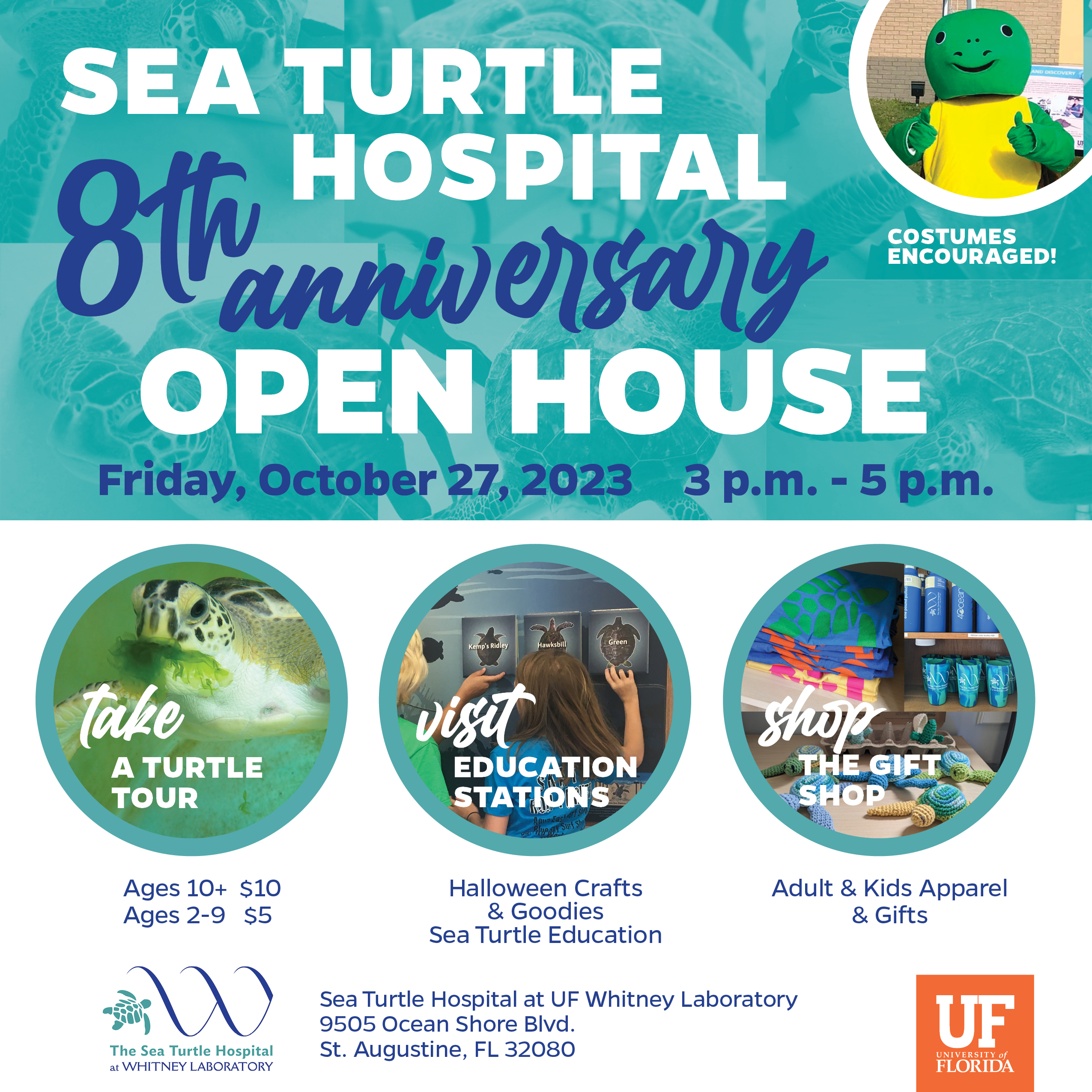 Join us October 27 to Celebrate the Sea Turtle Hospital's 8th Anniversary!