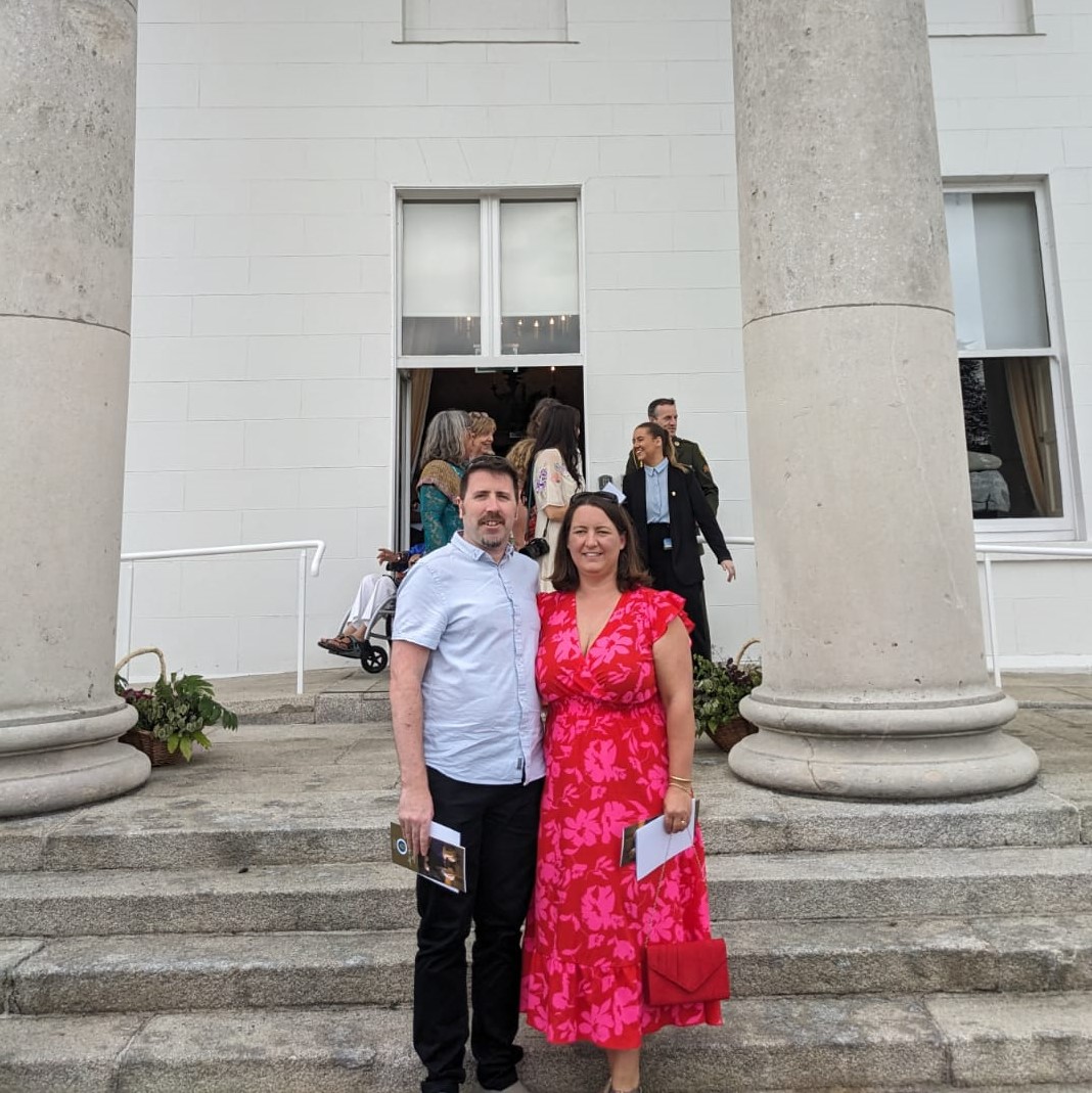 Dr. Duffy and Dr. Whilde at President of Ireland’s Cherishing our Biodiversity and Sustainability Event