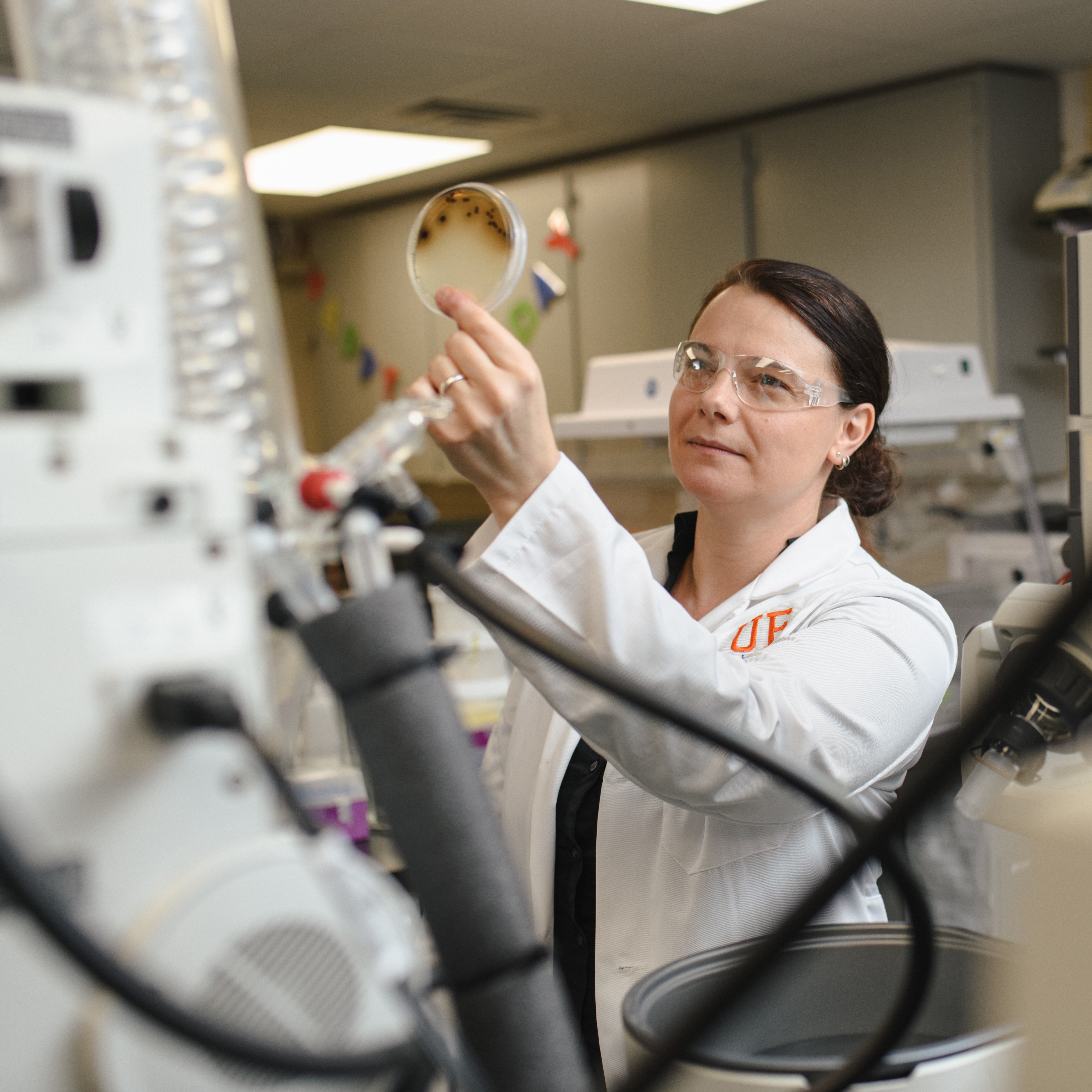 Dr. Sandra Loesgen in laboratory