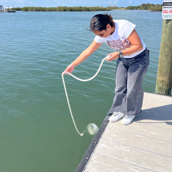Whitney Lab and High School Students Monitoring Local Waterways