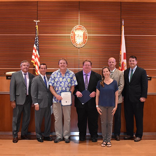 Whitney Laboratory Receives Proclamation from the St. Johns County Board of County Commissioners 
