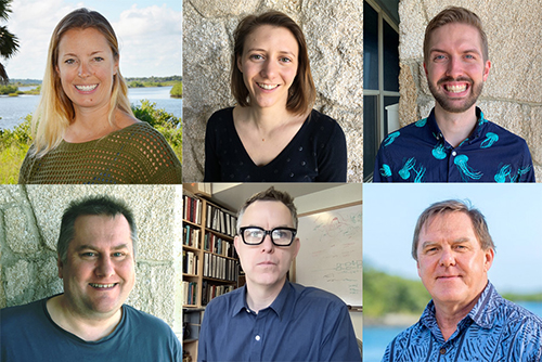 Six headshots of Whitney Laboratory scientists