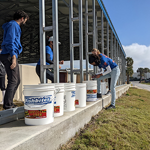 Whitney team releasing red drum 