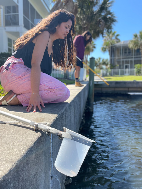 People by water with cteno dippers