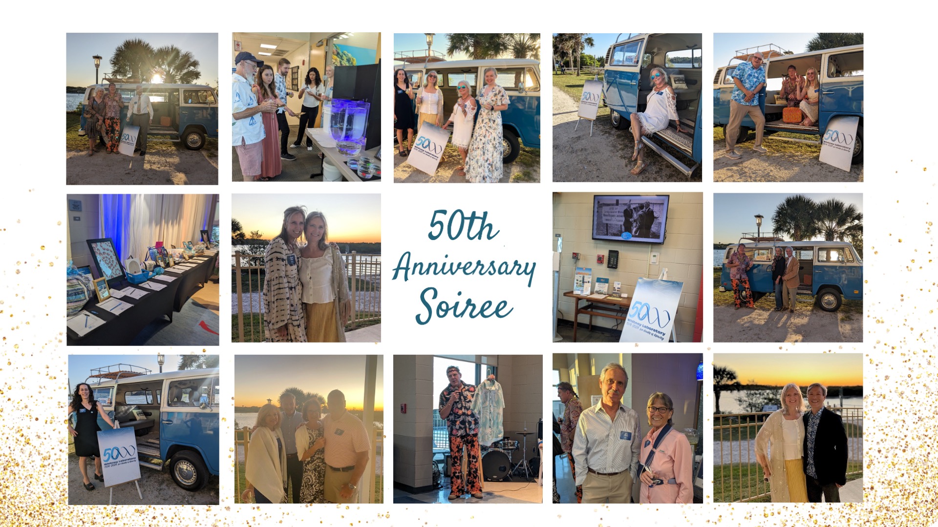 Collage of photos from 50th anniversary event