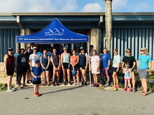 Group of people gathered for 5K