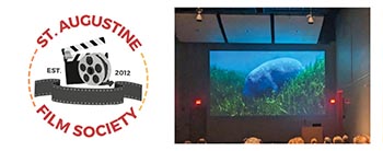Film society logo with auditorium image
