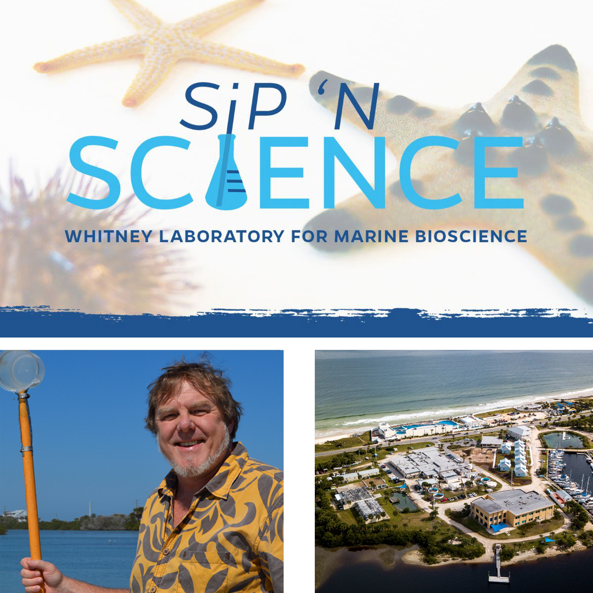 Whitney Sip 'N Science Free Webinar Jan. 14 - Dr. Mark Martindale | The Value of Marine Labs in Discovering Diverse Animals of the Sea
